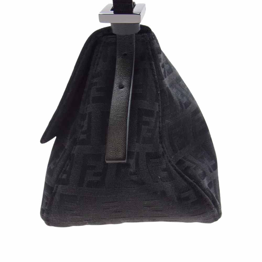 FENDI フェンディ 8BR180 ズッカ柄 ミニ マンマバケット ハンドバッグ ブラック系【中古】