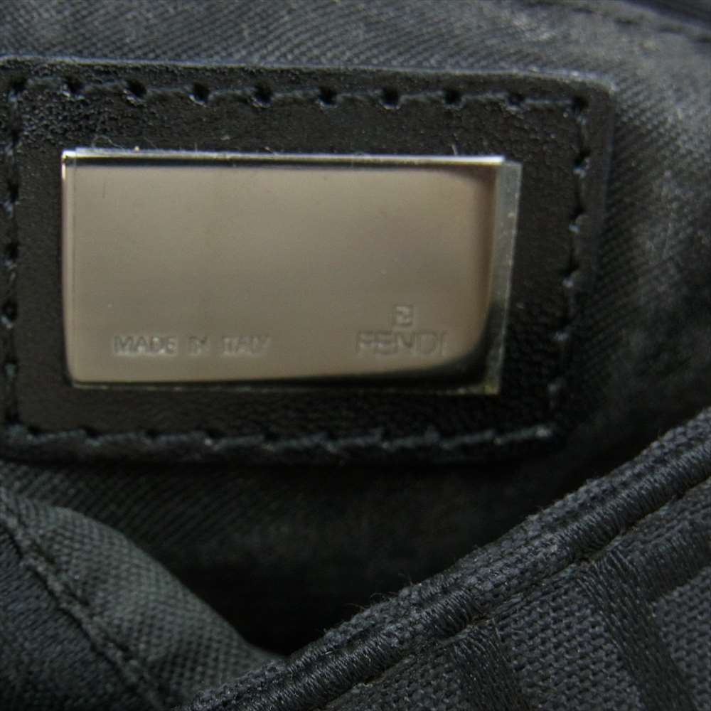 FENDI フェンディ 8BR180 ズッカ柄 ミニ マンマバケット ハンドバッグ ブラック系【中古】
