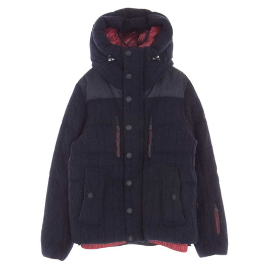 MONCLER モンクレール Grenoble グルノーブル RODENBERG ローデンバーグ ダウン ジャケット ウール ニット ネイビー系 1【中古】