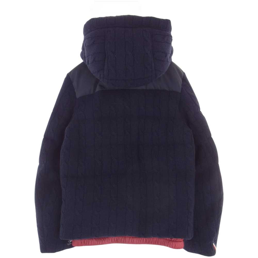 MONCLER モンクレール Grenoble グルノーブル RODENBERG ローデンバーグ ダウン ジャケット ウール ニット ネイビー系 1【中古】