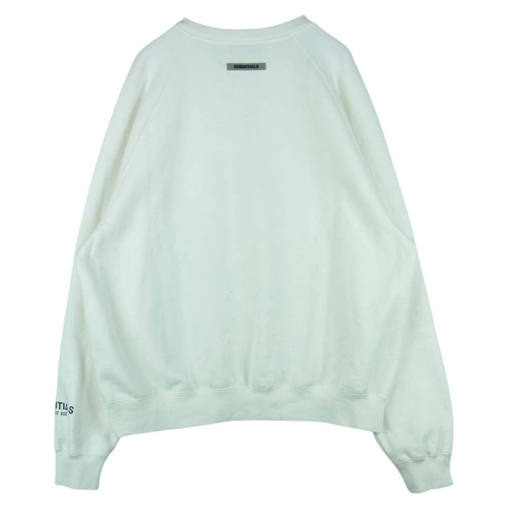 FEAR OF GOD フィアオブゴッド ESSENTIALS CREWNECK PULLOVER SWEAT SHIRT エッセンシャルズ クルーネック プルオーバ― スウェット トレーナー ホワイト系 M【中古】