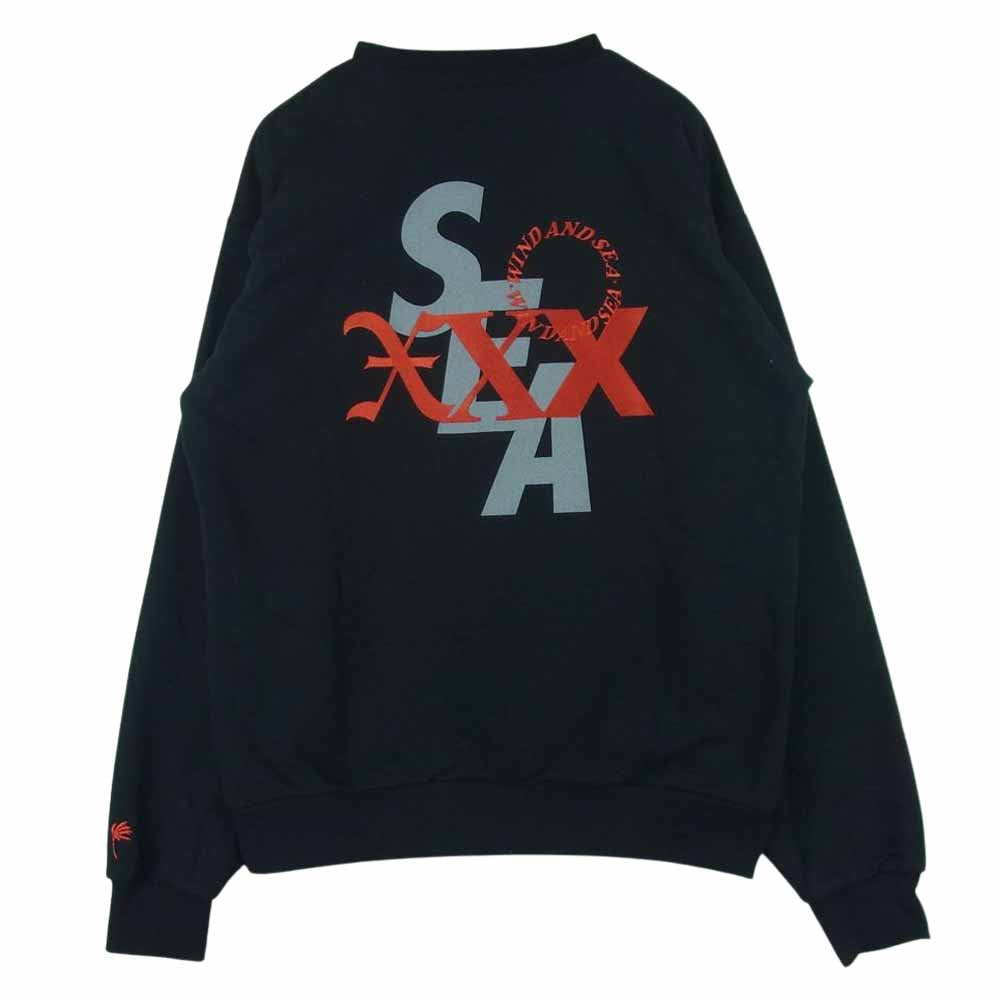 WIND AND SEA ウィンダンシー 21AW WDS-XXX-21A-07 GOD SELECTION XXX X WDS CREWNECK ゴッドセレクション ロゴ刺繍 クルーネック スウェット トレーナー ブラック系 M【中古】