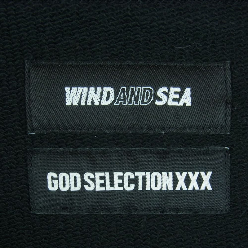 WIND AND SEA ウィンダンシー 21AW WDS-XXX-21A-07 GOD SELECTION XXX X WDS CREWNECK ゴッドセレクション ロゴ刺繍 クルーネック スウェット トレーナー ブラック系 M