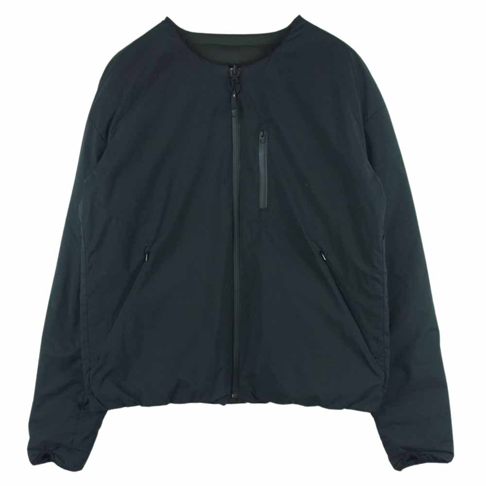 エフシーイー NANGA ナンガ 18AW BEAMS0003 ビームス別注 リバーシブル ノーカラー ダウン ジャケット ブラック系 ダークグレー系 S【中古】
