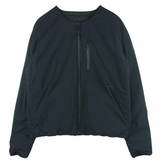 エフシーイー NANGA ナンガ 18AW BEAMS0003 ビームス別注 リバーシブル ノーカラー ダウン ジャケット ブラック系 ダークグレー系 S【中古】