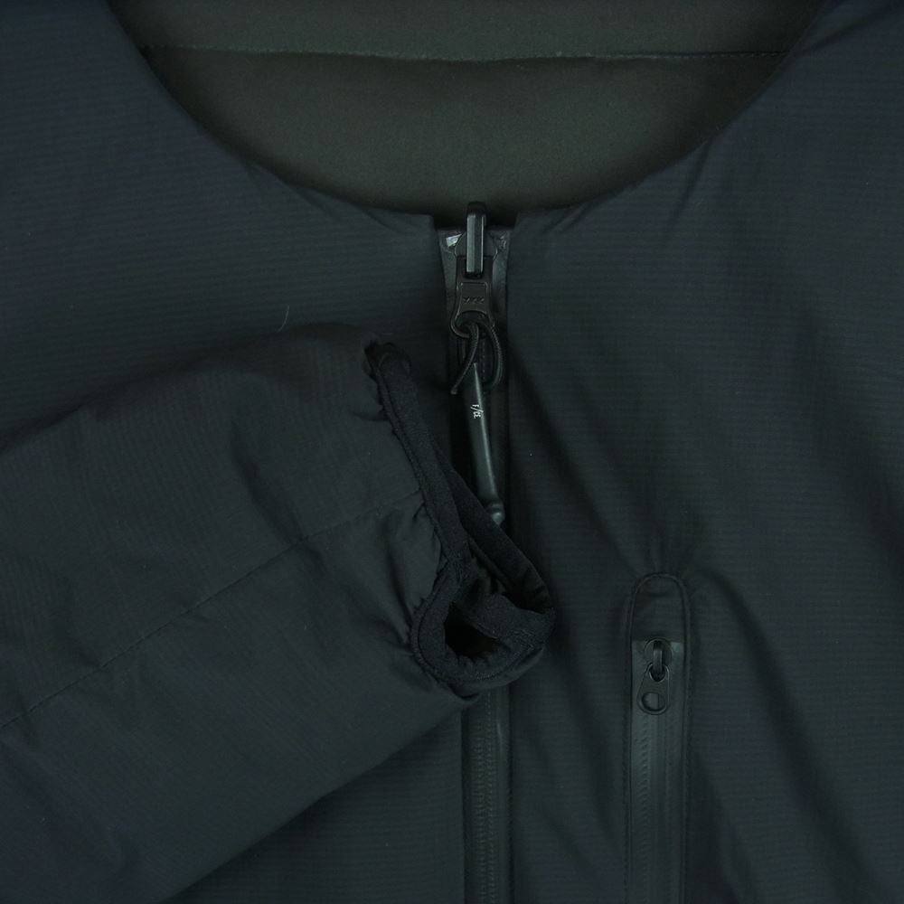 エフシーイー NANGA ナンガ 18AW BEAMS0003 ビームス別注 リバーシブル ノーカラー ダウン ジャケット ブラック系 ダークグレー系 S【中古】