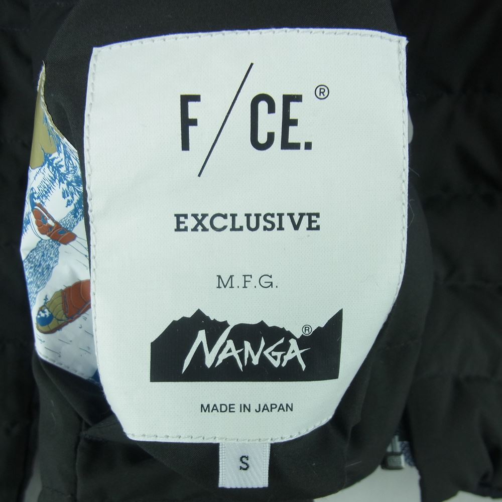 エフシーイー NANGA ナンガ 18AW BEAMS0003 ビームス別注 リバーシブル ノーカラー ダウン ジャケット ブラック系 ダークグレー系 S【中古】