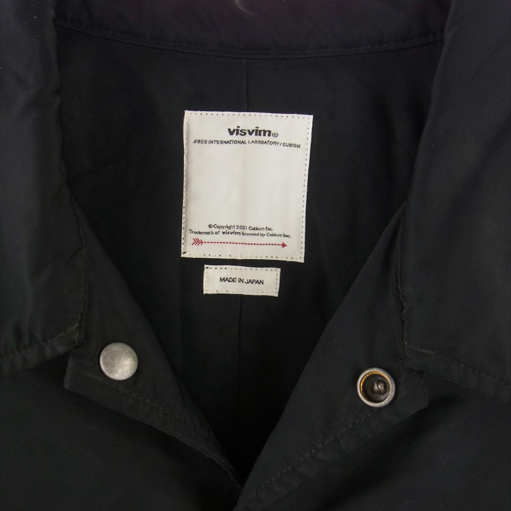 VISVIM ビズビム 18AW 0118205013029 COACH JKT 泥染 コーチジャケット ブラック系 1【中古】