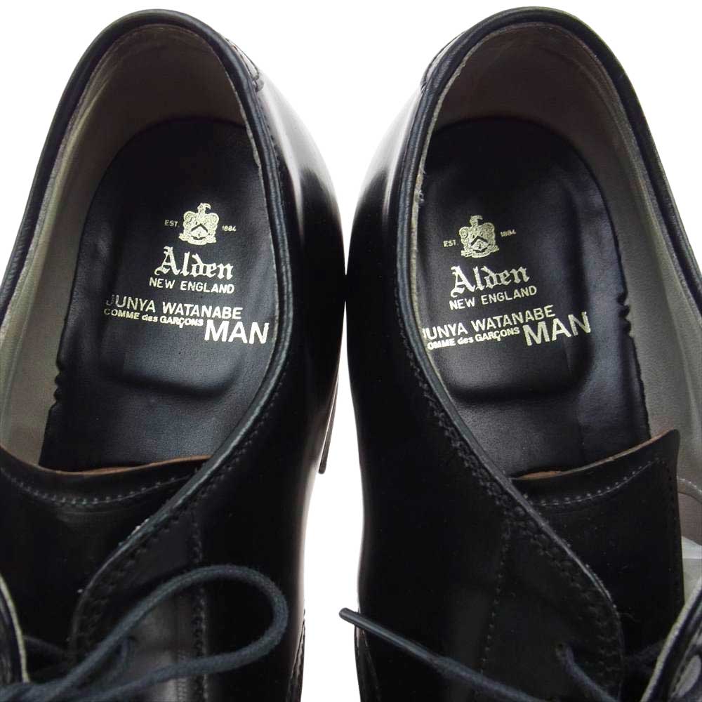 ALDEN オールデン 11AW 53669 WH-K101 × JUNYA WATANABE MAN ジュンヤワタナベマン コードバン プレーントゥ レザー シューズ ブラック系【中古】