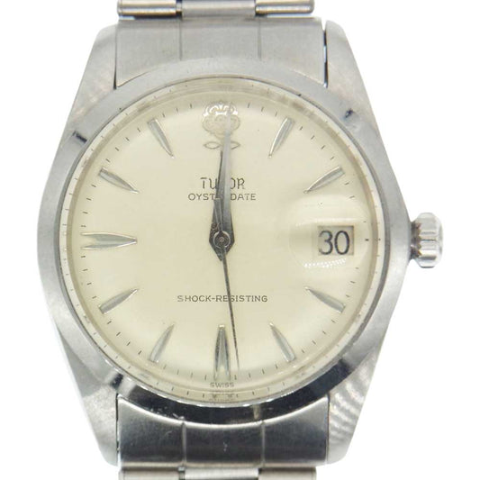 TUDOR チュードル 7962 60s オイスターデイト デカ薔薇 リストウォッチ 手巻 腕時計 シルバー系【中古】