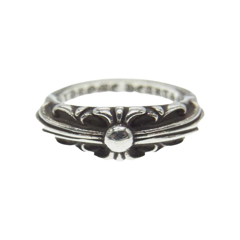 CHROME HEARTS クロムハーツ（原本有） クラシック ベイビー フローラル クロス リング シルバー系 ９号程度【中古】