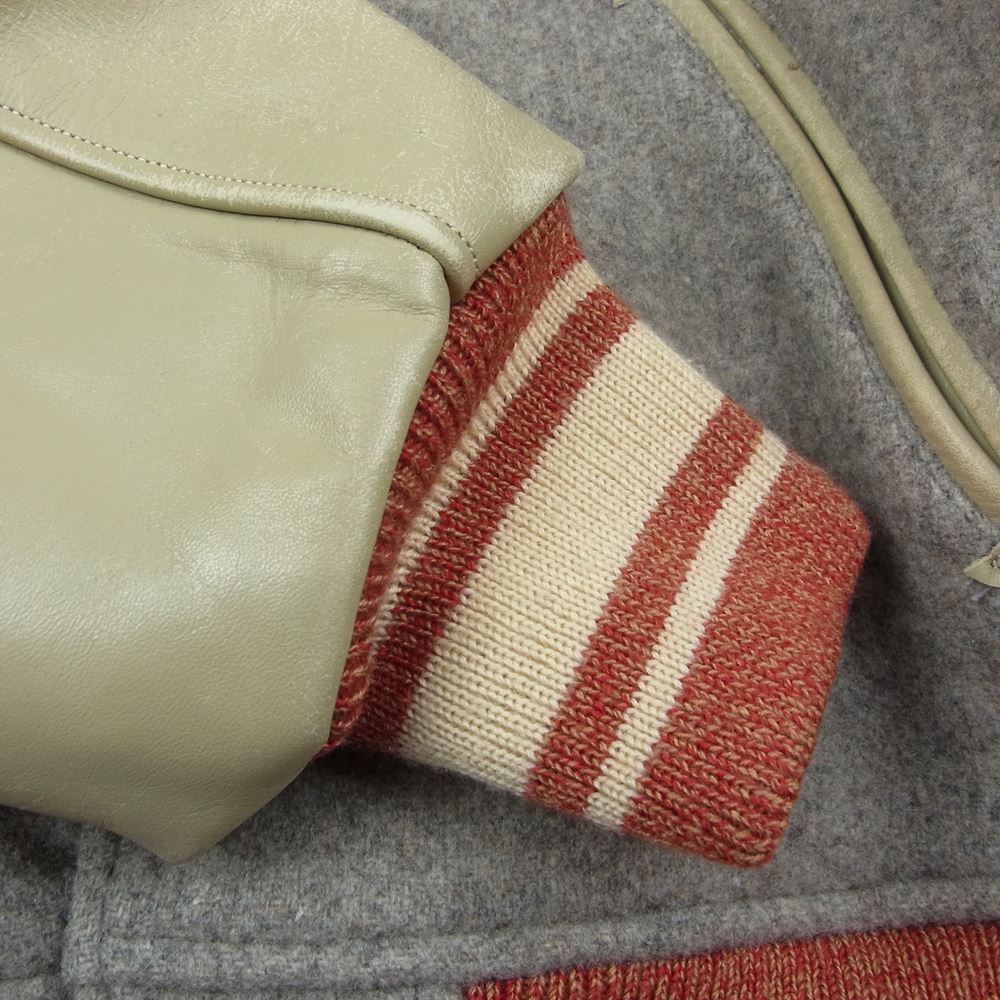 STYLE EYES スタイルアイズ M16430 WOOL MELTON AWARD JACKET スタジャン ウールメルトン アワードジャケット 東洋エンタープライズ ベージュ系 38【中古】
