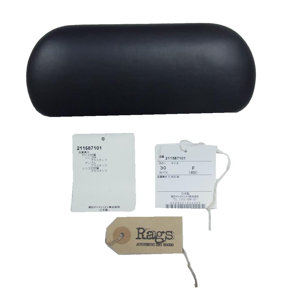 金子眼鏡 Rags McGREGOR RAGS NIRVANA サングラス ニルヴァーナ アイウェア ホワイト系 F【新古品】【未使用】【中古】