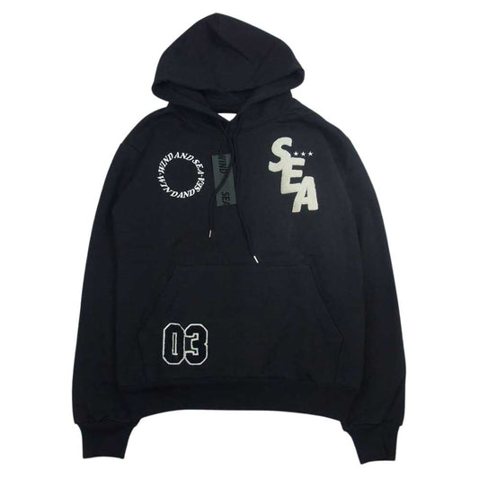 WIND AND SEA ウィンダンシー 22SS  WDS-BYT-RS-04 × RON LOUIS WIND AND BEYOUTH Hoodie ロン ルイス プルオーバー スウェット パーカー ブラック系 S【極上美品】【中古】