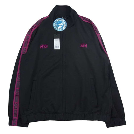 HYSTERIC GLAMOUR ヒステリックグラマー WDS-C-HYS-23-AP-Q1-13 ×+AC24:AI25 WIND AND SEA ZIP UP JERSEY ジャージ トラック ジャケット  ブラック系 M【新古品】【未使用】【中古】
