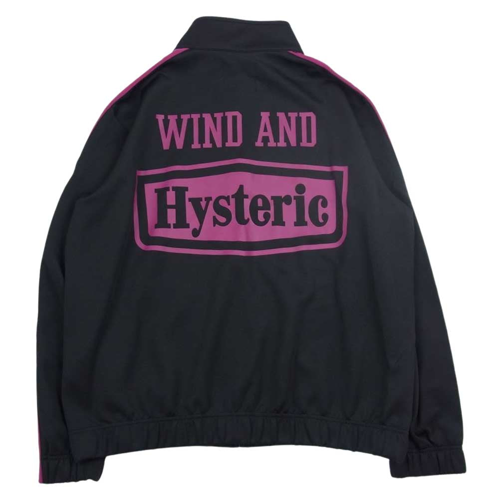 HYSTERIC GLAMOUR ヒステリックグラマー WDS-C-HYS-23-AP-Q1-13 ×+AC24:AI25 WIND AND SEA ZIP UP JERSEY ジャージ トラック ジャケット  ブラック系 M【新古品】【未使用】【中古】