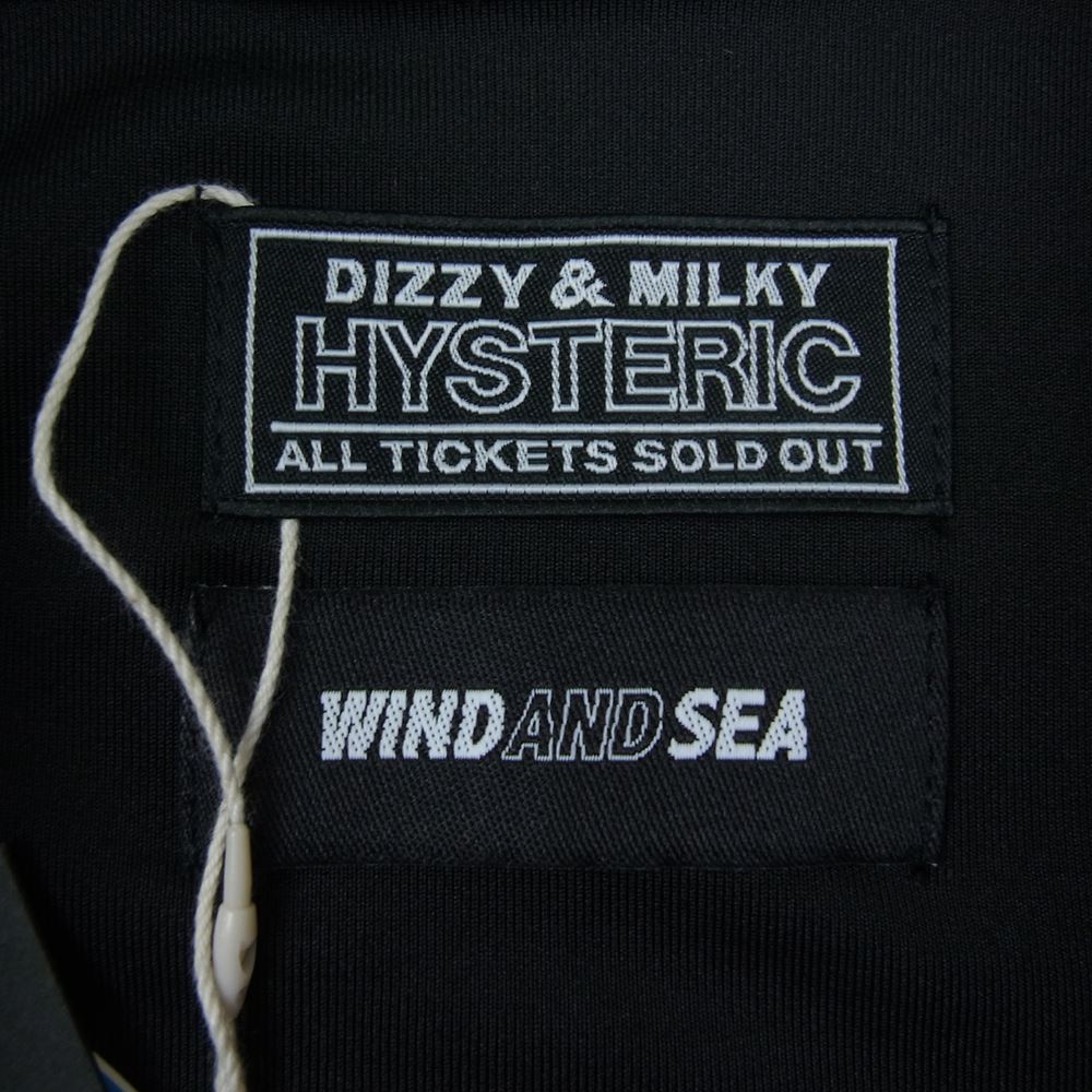 HYSTERIC GLAMOUR ヒステリックグラマー WDS-C-HYS-23-AP-Q1-13 ×+AC24:AI25 WIND AND SEA ZIP UP JERSEY ジャージ トラック ジャケット  ブラック系 M【新古品】【未使用】【中古】