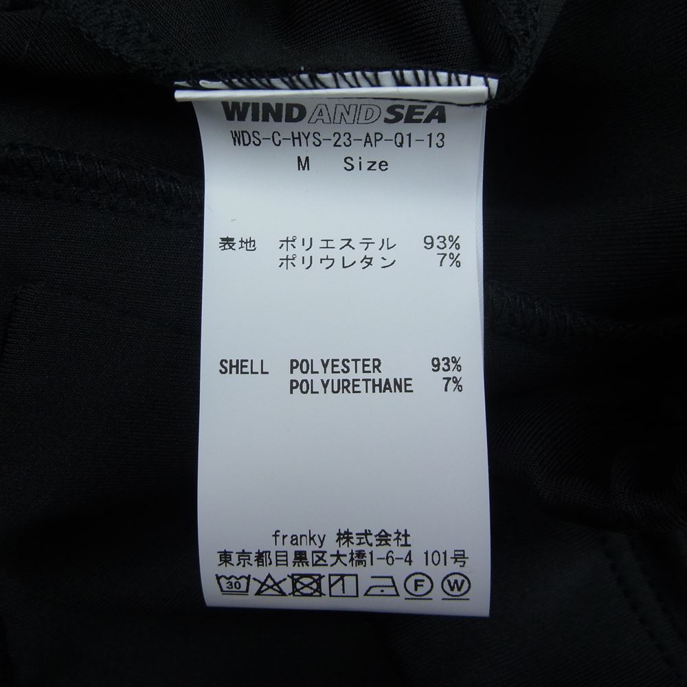 HYSTERIC GLAMOUR ヒステリックグラマー WDS-C-HYS-23-AP-Q1-13 ×+AC24:AI25 WIND AND SEA ZIP UP JERSEY ジャージ トラック ジャケット  ブラック系 M【新古品】【未使用】【中古】