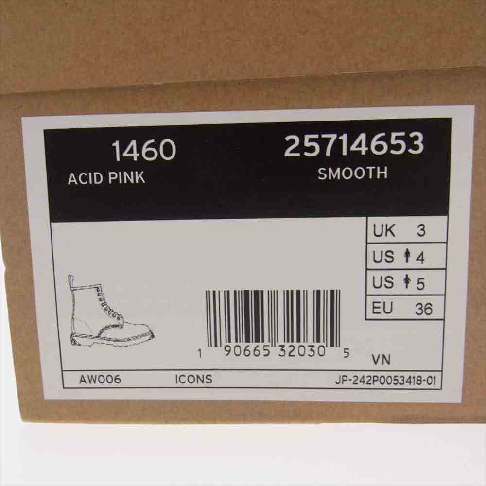 Dr.Martens ドクターマーチン 1460 SMOOTH 8EYE BOOT ８ホール レースアップ ブーツ ピンク系【新古品】【未使用】【中古】