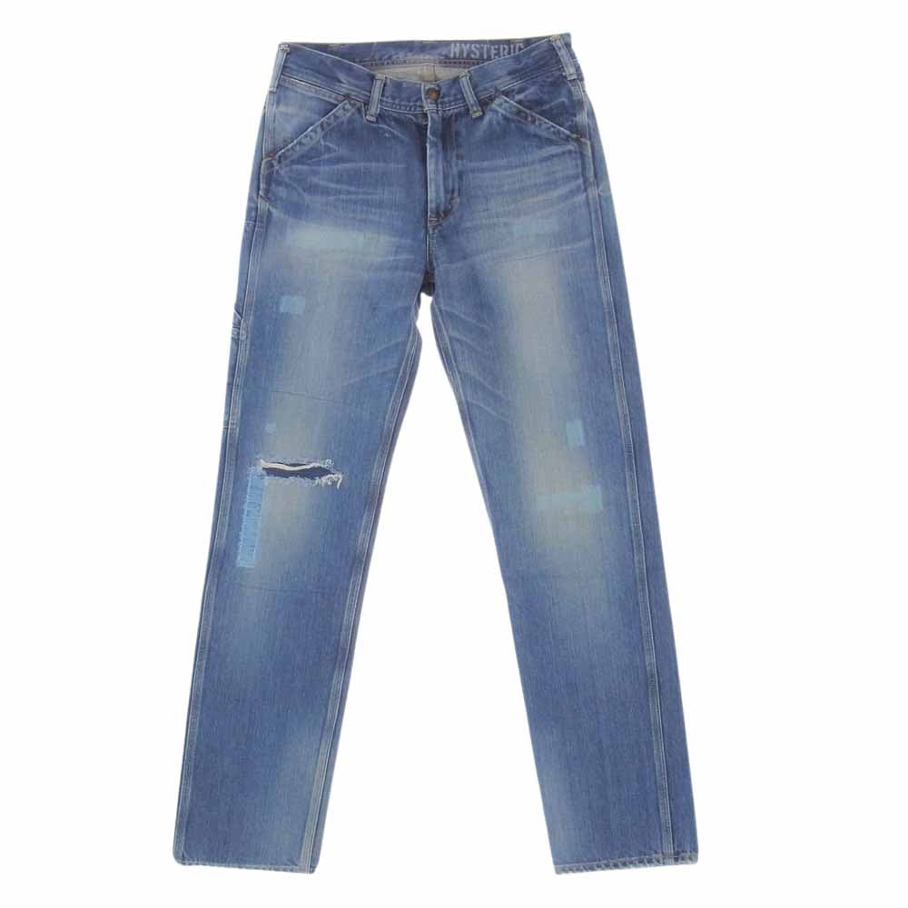 HYSTERIC GLAMOUR ヒステリックグラマー 0253AP06 ダメージ リペア SP加工 デニム ペインター パンツ インディゴブルー系 28【極上美品】【中古】