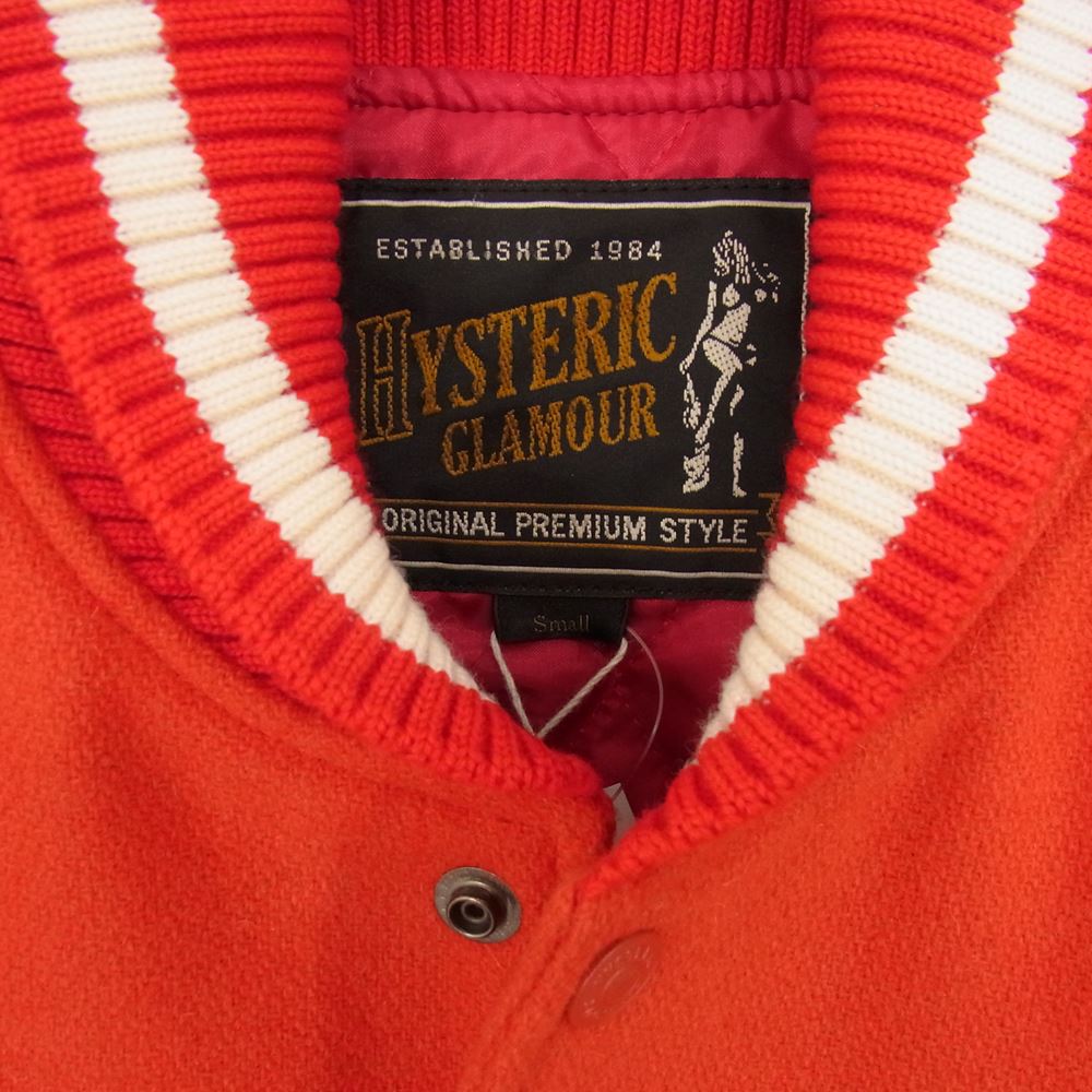 HYSTERIC GLAMOUR ヒステリックグラマー 01173AB01 PANDA MANIA パンダマニア 刺繍 レザースリーブ レディース スタジャン レッド系 S【新古品】【未使用】【中古】