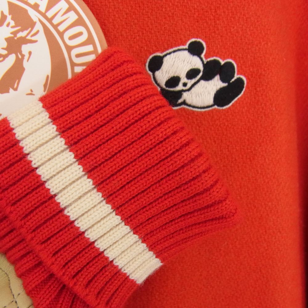 HYSTERIC GLAMOUR ヒステリックグラマー 01173AB01 PANDA MANIA パンダマニア 刺繍 レザースリーブ レディース スタジャン レッド系 S【新古品】【未使用】【中古】