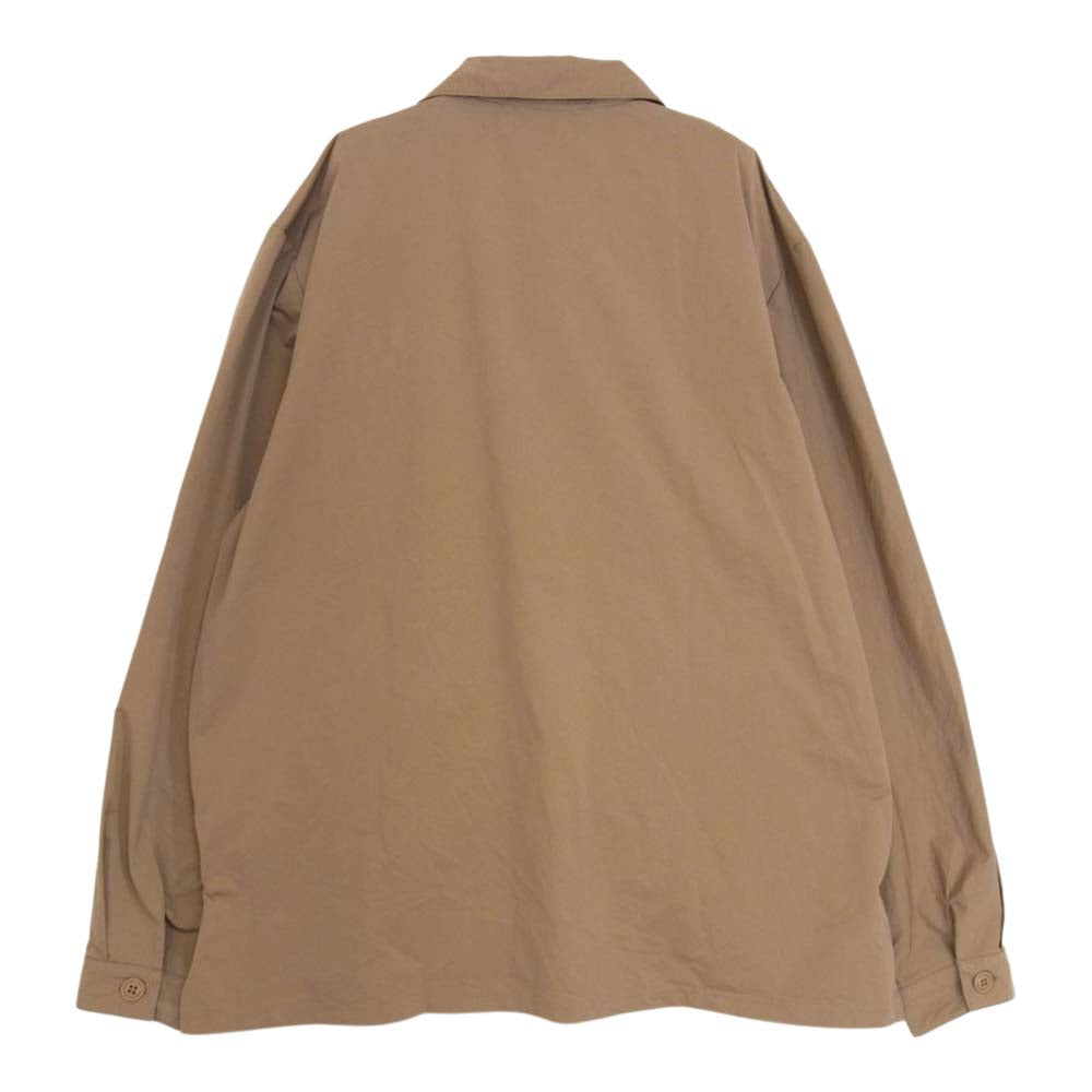 CURLY カーリー ポリエステル ナイロン 長袖 シャツ ベージュ系 4【中古】