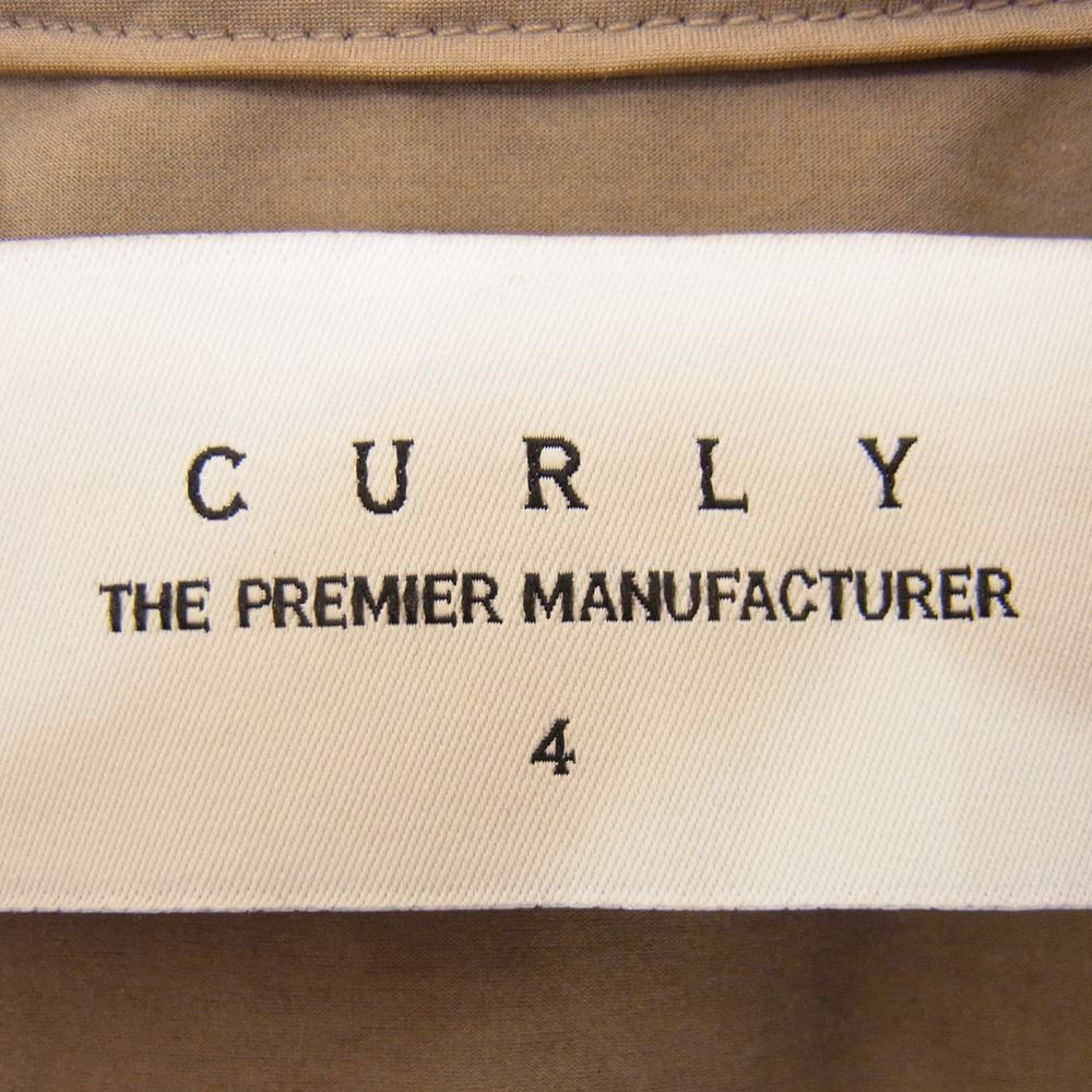 CURLY カーリー ポリエステル ナイロン 長袖 シャツ ベージュ系 4【中古】