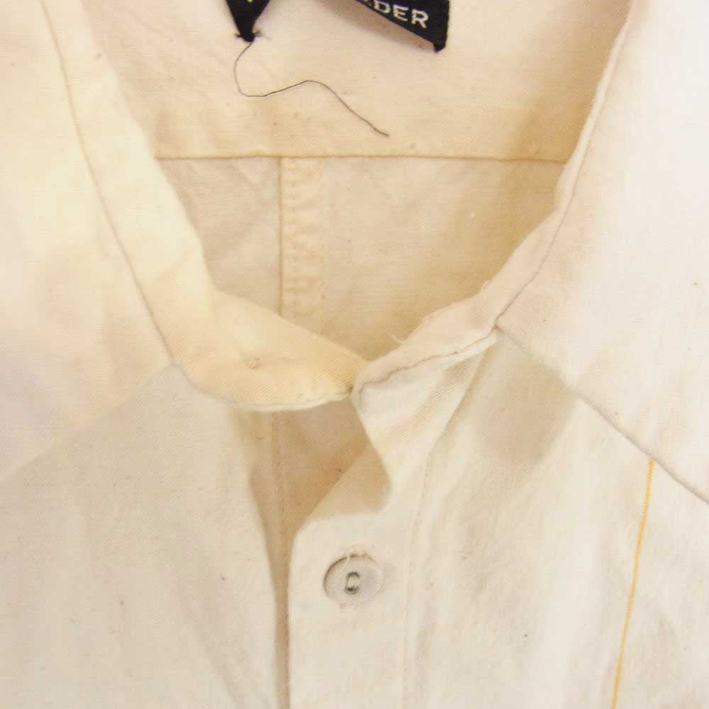 FRANK LEDER フランクリーダー ベッドリネン コットン 長袖 シャツ オフホワイト系 M【中古】