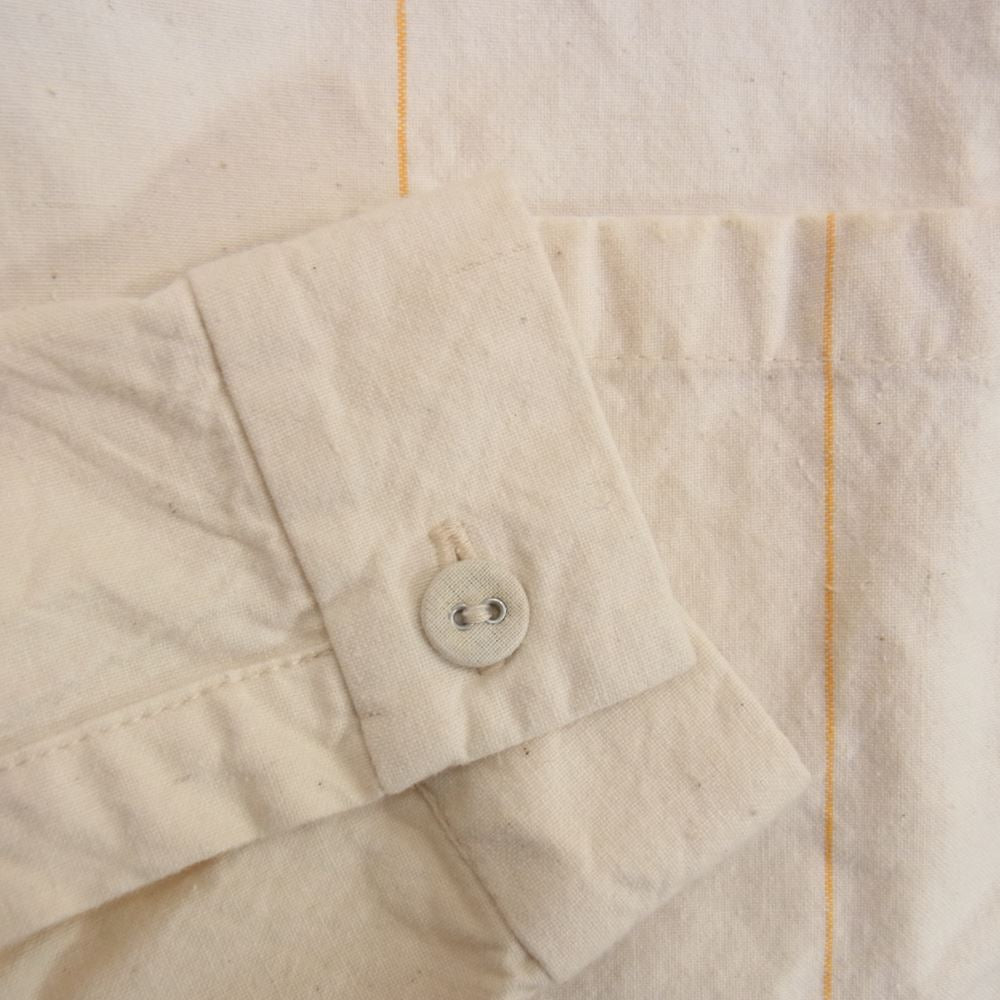 FRANK LEDER フランクリーダー ベッドリネン コットン 長袖 シャツ オフホワイト系 M【中古】