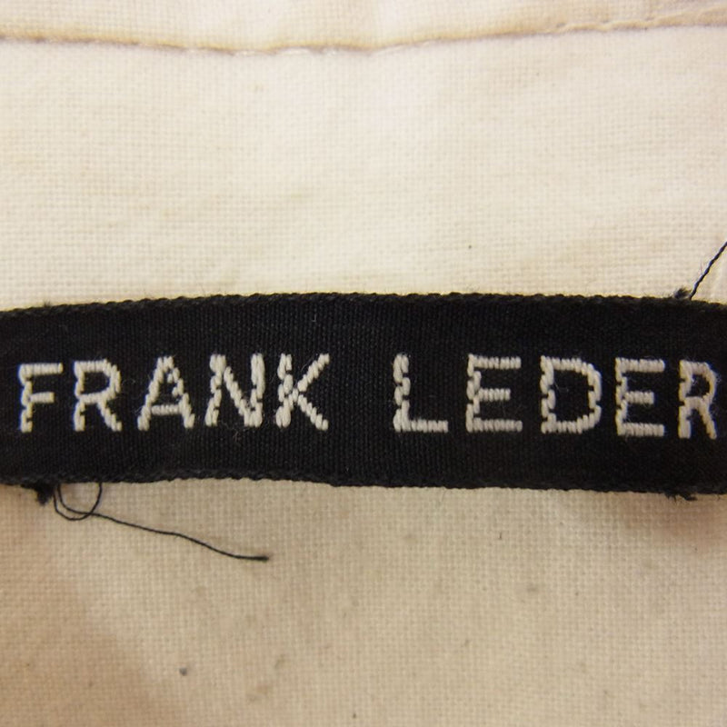 FRANK LEDER フランクリーダー ベッドリネン コットン バンドカラー 長袖 シャツ オフホワイト系 M【中古】