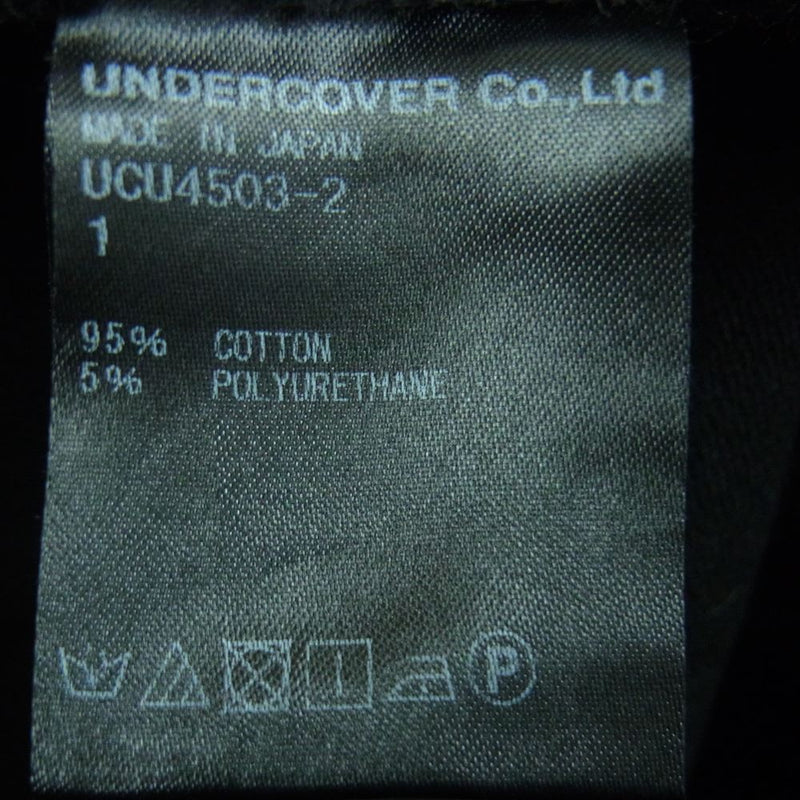 UNDERCOVER アンダーカバー 18SS UCU4503-2 ジップ デザイン デニム パンツ コットン 日本製 ブラック系 1【中古】