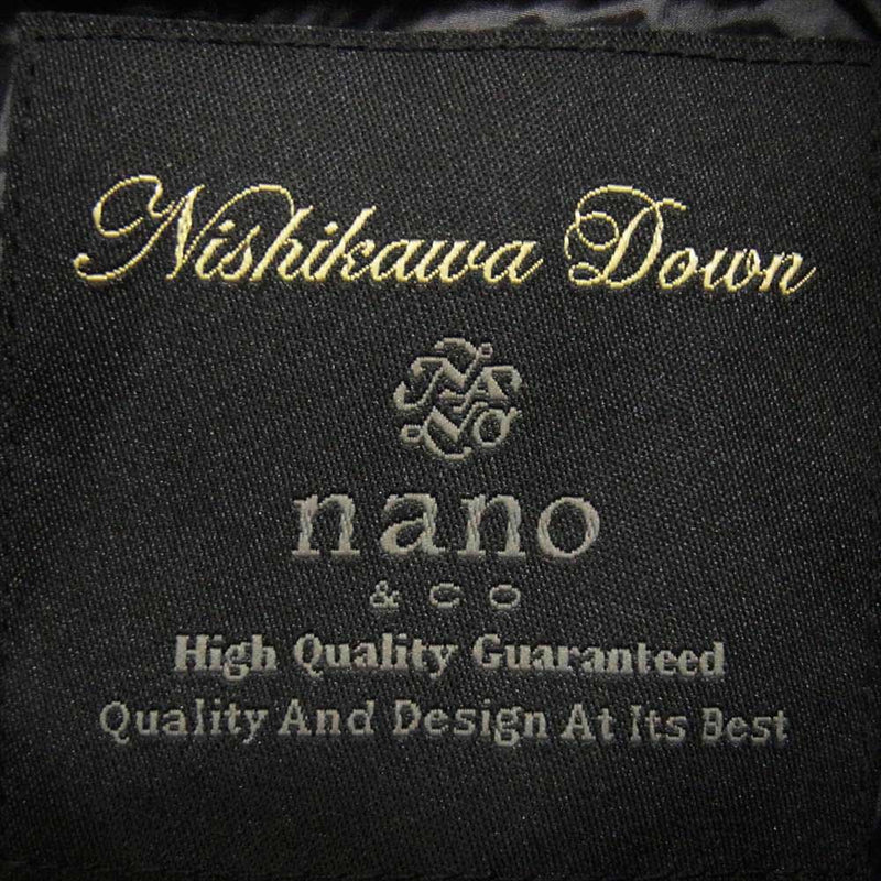 nano universe ナノユニバース NUC74DW1351TS 西川ダウン カグラ ダウン ジャケット ブラック系 M【新古品】【未使用】【中古】