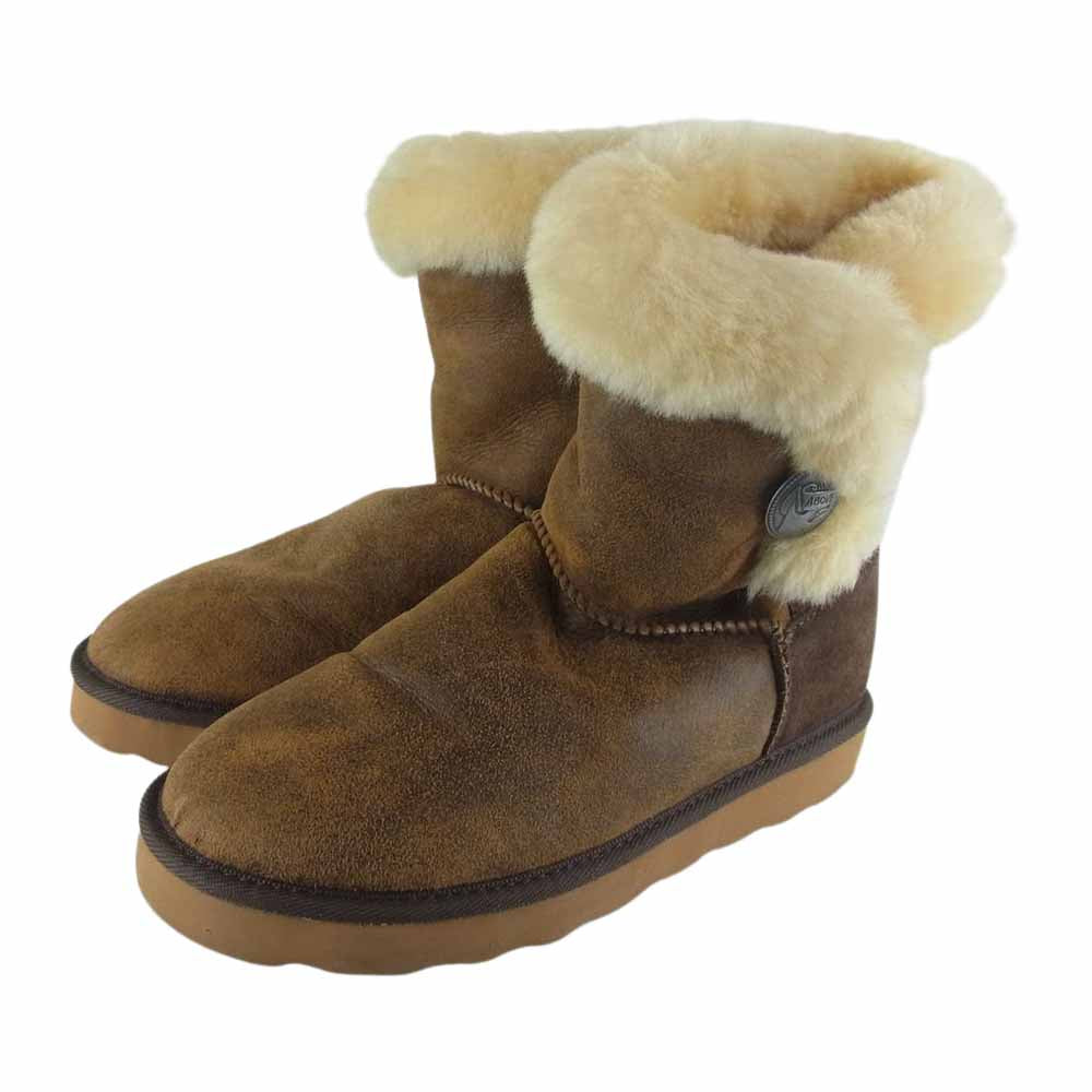 WTAPS ダブルタップス A-6 BOOTS LEATHER SHEEP SKIN シープスキン コンチョ ムートン ブーツ ブラウン系 8【中古】