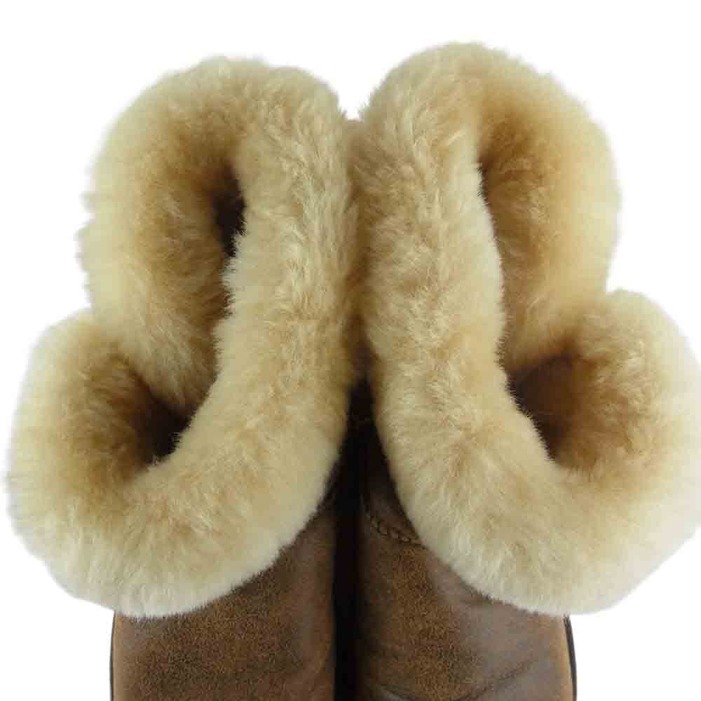 WTAPS ダブルタップス A-6 BOOTS LEATHER SHEEP SKIN シープスキン コンチョ ムートン ブーツ ブラウン系 8【中古】