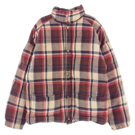 A BATHING APE アベイシングエイプ BAPE ベイプ チェック ダウン ジャケット マルチカラー系 S【中古】