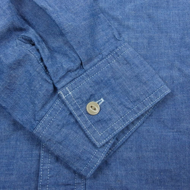 児島ジーンズ FB-201 長袖 シャンブレー シャツ インディゴ