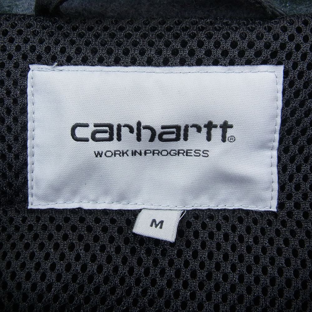 Carhartt カーハート ウール チェック スナップボタン カバーオール ジャケット グレー系 グリーン系 M【中古】