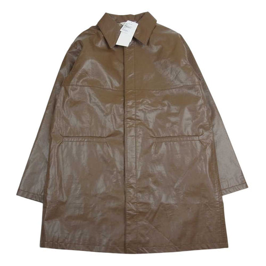Jieda ジエダ 21AW Jie-21W-JK01 FAKE LEATHER COAT フェイクレザー コート ベージュ系 1【新古品】【未使用】【中古】