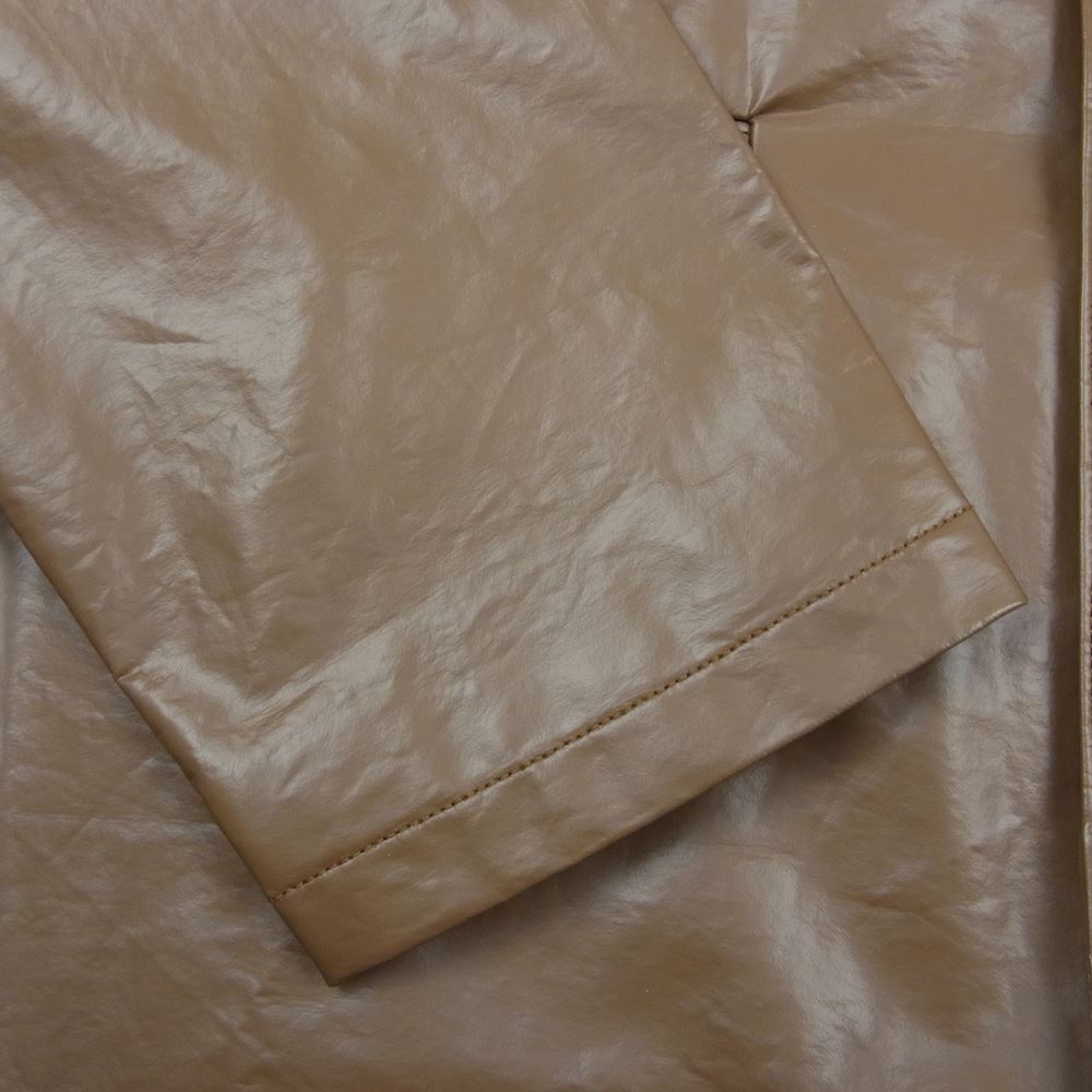 Jieda ジエダ 21AW Jie-21W-JK01 FAKE LEATHER COAT フェイクレザー コート ベージュ系 1【新古品】【未使用】【中古】