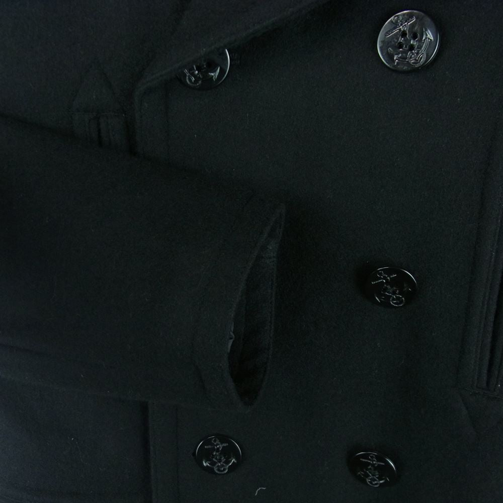 NEIGHBORHOOD ネイバーフッド 16AW 162aqnh-jkm01 P WN COAT メルトン Pコート ピーコート ウール 日本製 ブラック系 S【中古】