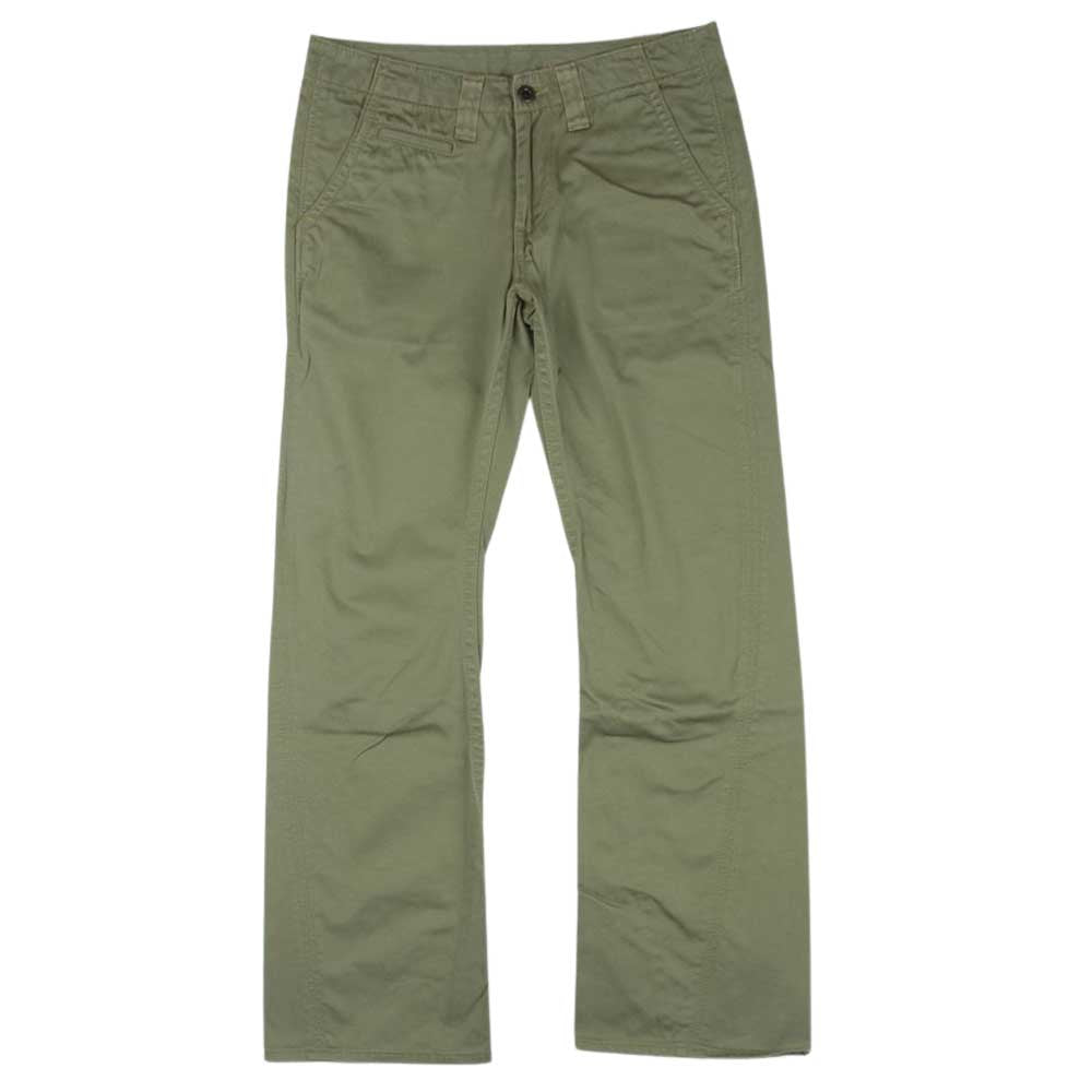 FOB FACTORY エフオービーファクトリー F0242 FUSION TROUSERS フュージョン トラウザー チノ パンツ グレイッシュカーキ系 M【中古】