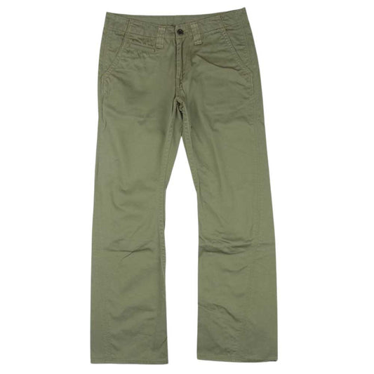 FOB FACTORY エフオービーファクトリー F0242 FUSION TROUSERS フュージョン トラウザー チノ パンツ グレイッシュカーキ系 M【中古】