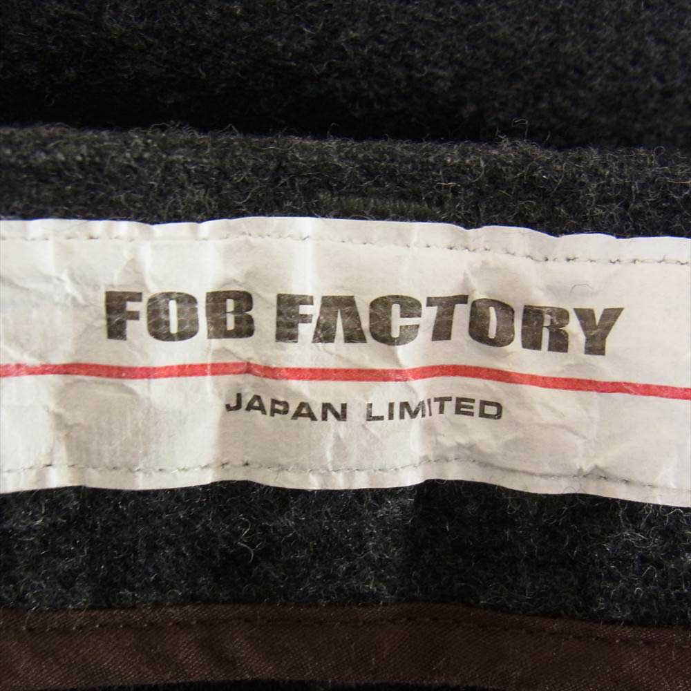 FOB FACTORY エフオービーファクトリー F0411 C/W TROUSER コットン ウール トラウザー パンツ チャコール グレー系 M【中古】