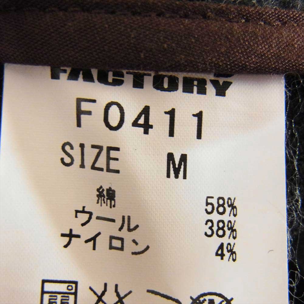 FOB FACTORY エフオービーファクトリー F0411 C/W TROUSER コットン ウール トラウザー パンツ チャコール グレー系 M【中古】