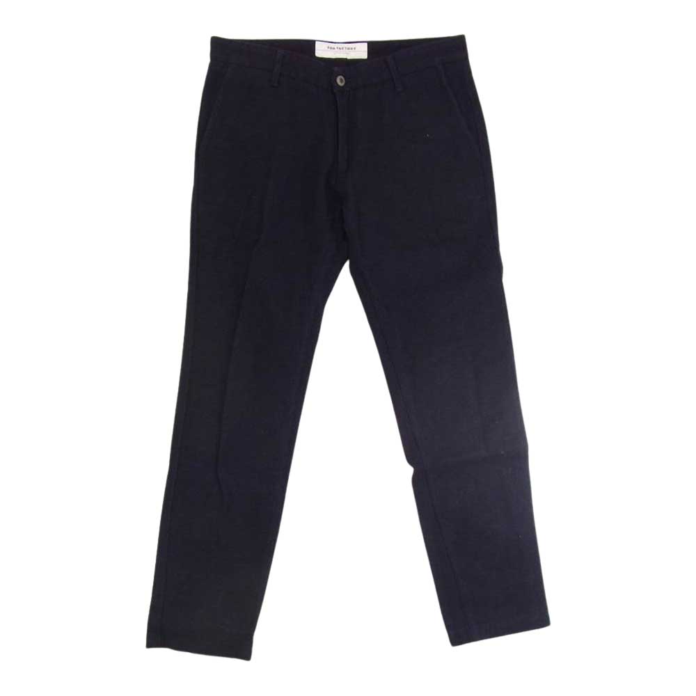 FOB FACTORY エフオービーファクトリー F0411 C/W TROUSER コットン ウール トラウザー パンツ ネイビー ネイビー系 M【中古】
