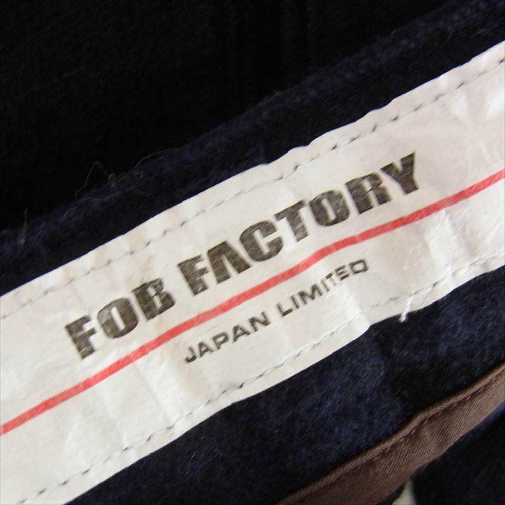 FOB FACTORY エフオービーファクトリー F0411 C/W TROUSER コットン ウール トラウザー パンツ ネイビー ネイビー系 M【中古】