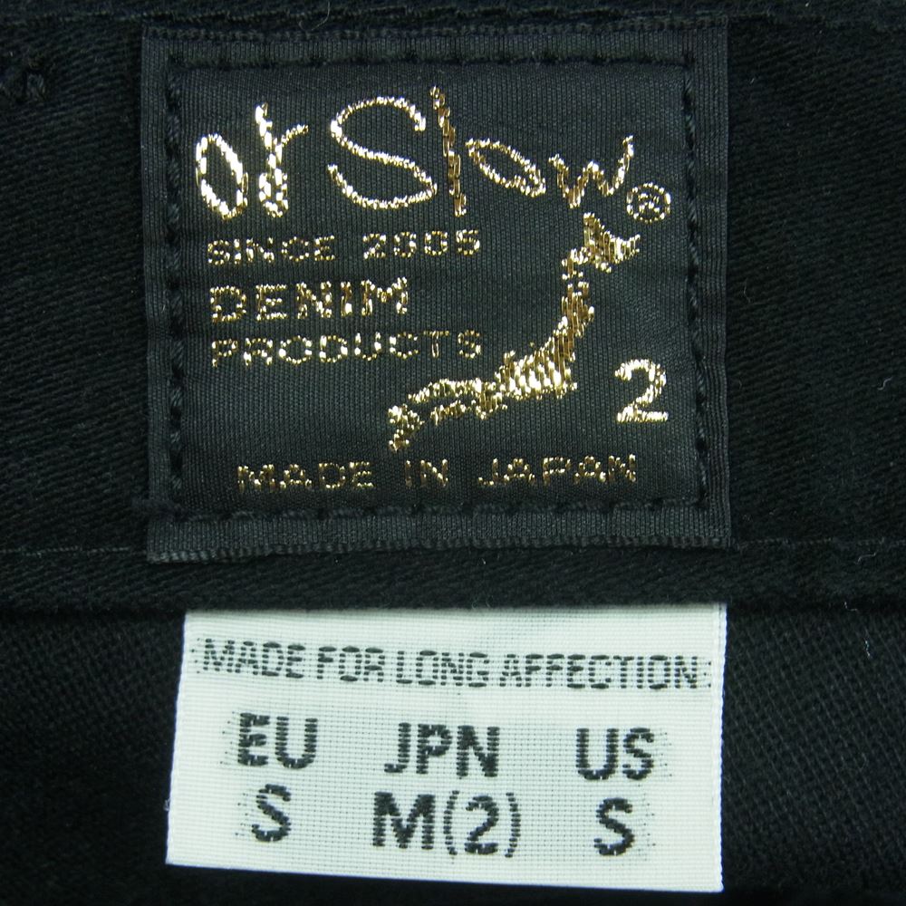 orSlow オアスロウ IVY FIT PANTS MOLE SKIN アイビーフィット パンツ モールスキン 日本製 ブラック系 M 2【中古】