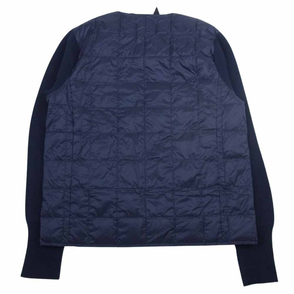 タイオン クルーネック Wジップ ニット スリーブ ダウン ジャケット ネイビー系 XL【新古品】【未使用】【中古】