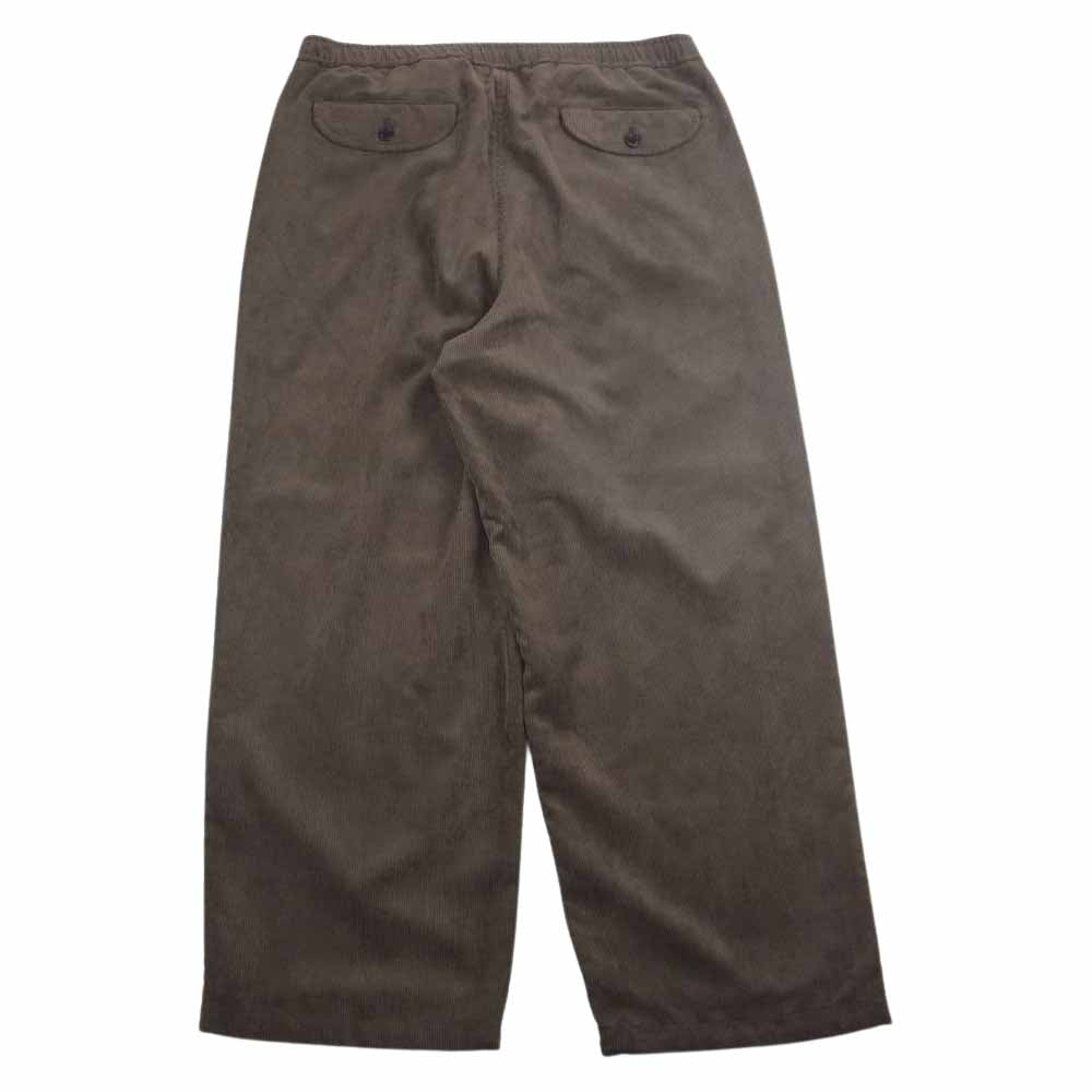 ダイワピア  BP-37022W TECH WIDE EASY 2P TROUSERS CORDUROY 2プリーツ コーデュロイ ワイド パンツ ブラウン系 L【新古品】【未使用】【中古】